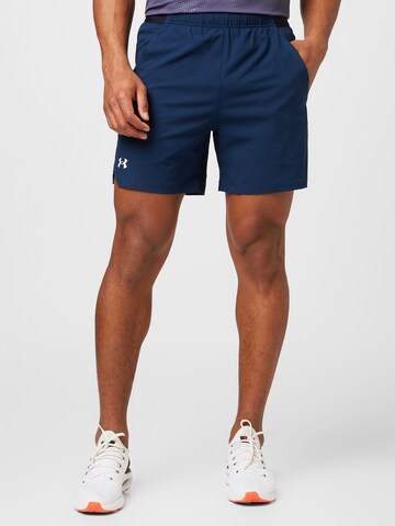 UNDER ARMOUR Normální Sportovní kalhoty 'Vanish' – modrá: přední strana
