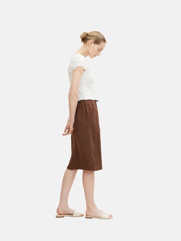 TOM TAILOR Skirt in Brown