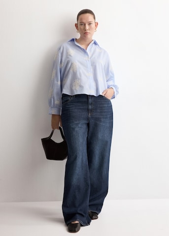 MANGO Blúz 'Pucara' - kék