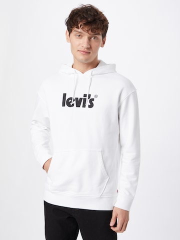 Coupe regular Sweat-shirt 'Relaxed Graphic Hoodie' LEVI'S ® en blanc : devant