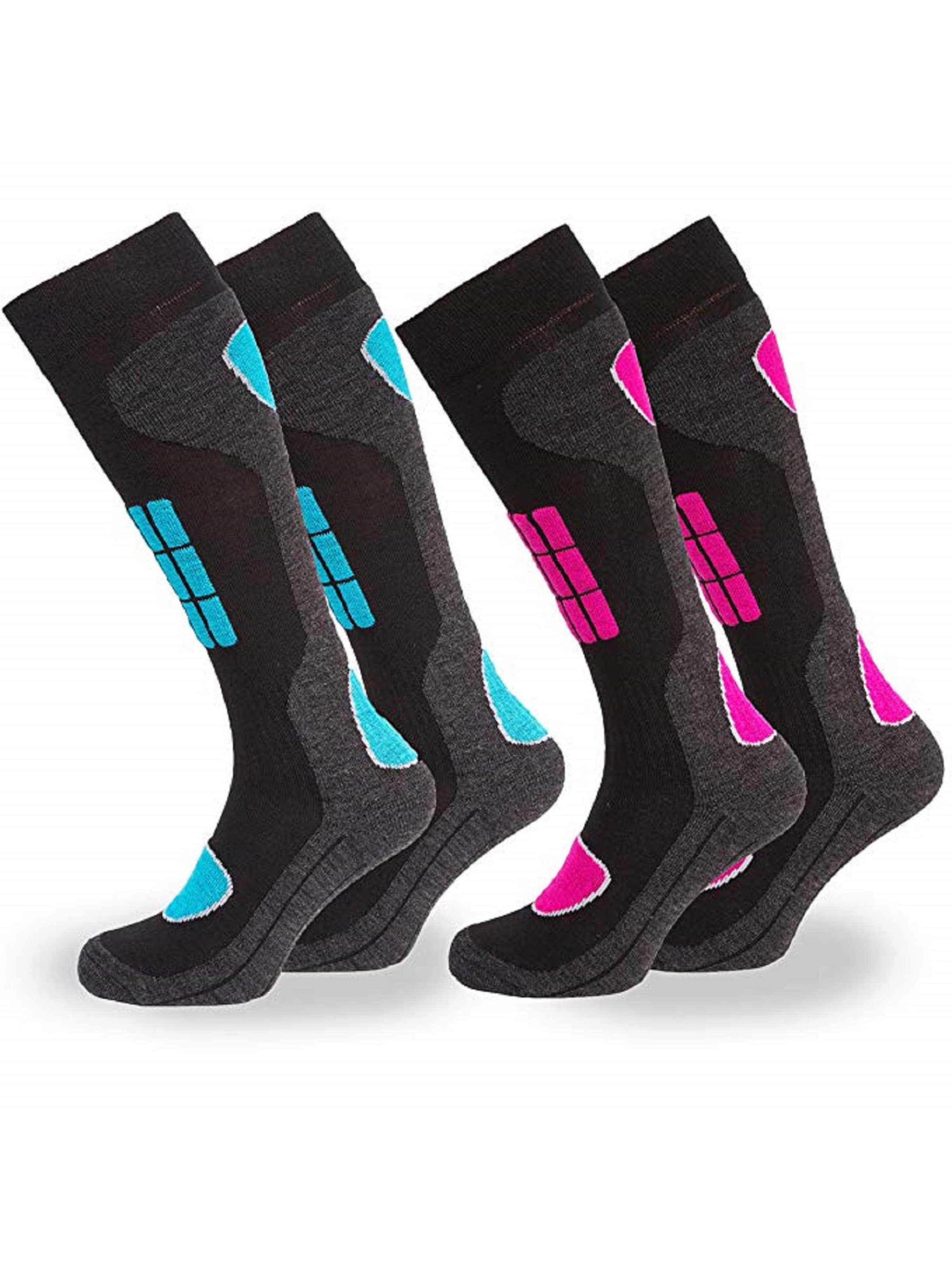 Occulto Skisocken 'Ski Maria' in Grau: Vorderseite