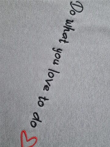 Sweat-shirt 'Sweatpullover mit Stickerei Do what you love - StellaC' LIKS. Munich en gris