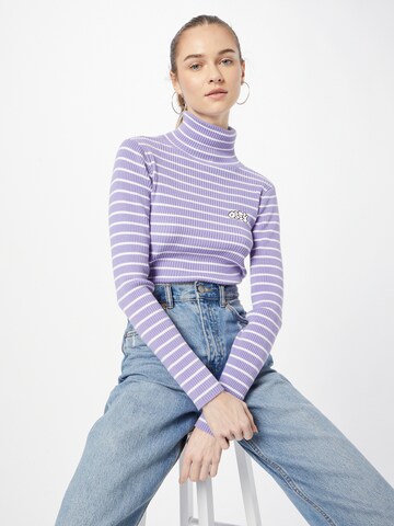 Pull-over 'Elise' Obey en violet : devant