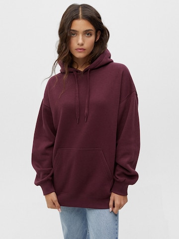 Pull&Bear Sweatshirt in Rot: predná strana