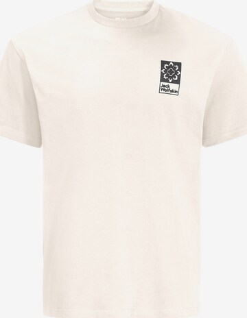 T-shirt JACK WOLFSKIN en beige : devant