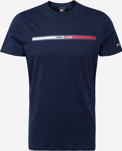 Tommy Jeans T-Krekls 'Essential', krāsa - tumši zils / sarkans / balts, Preces skats