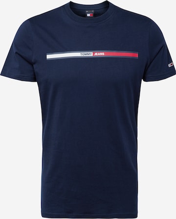 Tommy Jeans - Camisa 'Essential' em azul: frente