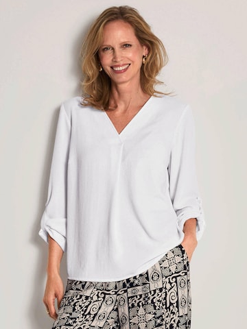 Goldner Blouse in Wit