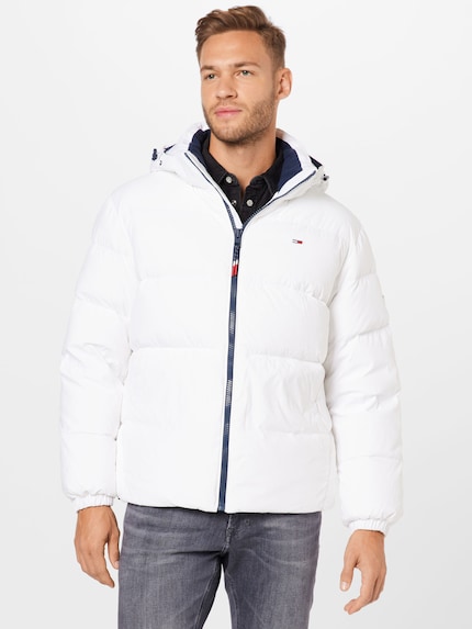 Veste d’hiver Tommy Jeans en navy / rouge feu / blanc