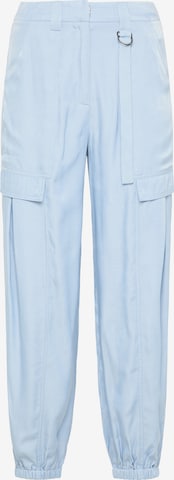 usha BLUE LABEL Tapered Cargo Pants in Blue: front