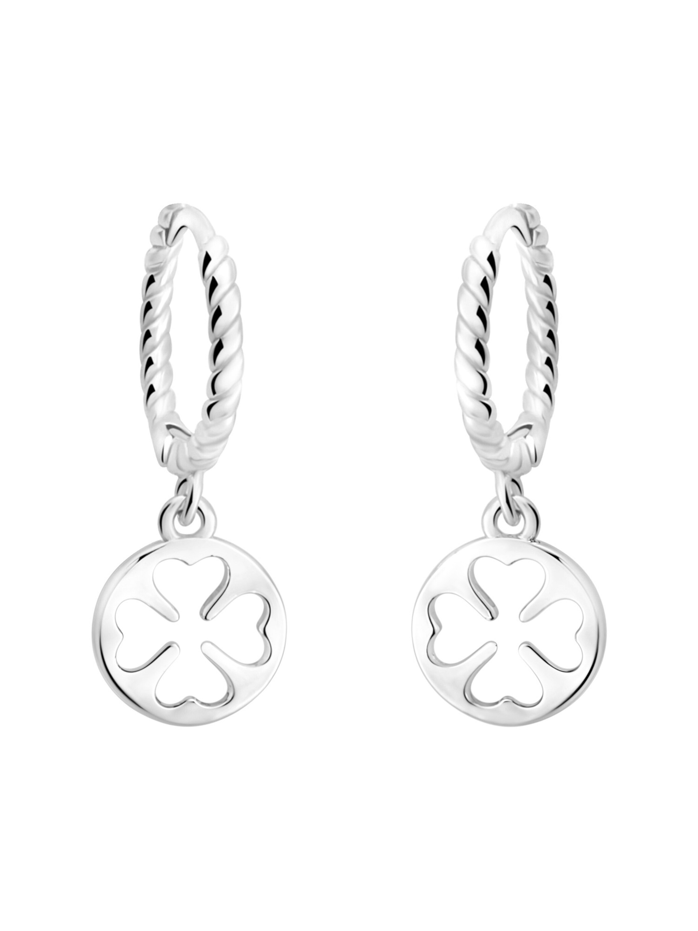 Sofia Milani Ohrringe 'Cloverleaf'‌‌‌ in Silber: Vorderseite