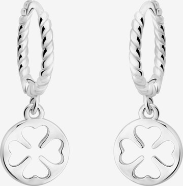 Sofia Milani Earrings 'Cloverleaf Circle' in Silver: front