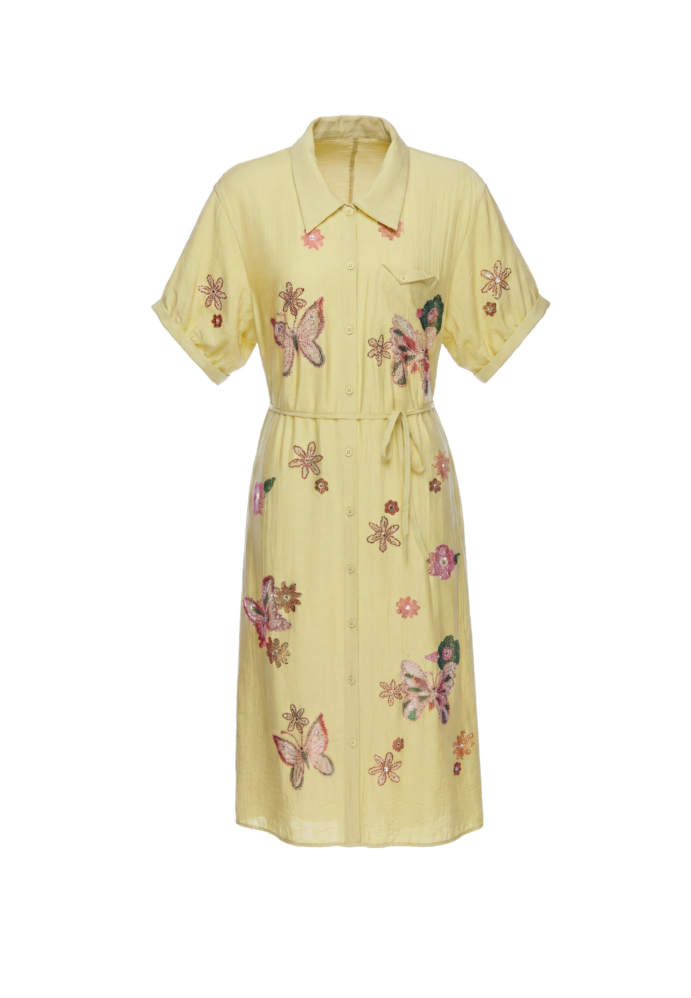 faina Shirt dress 'Glow' in Yellow: front