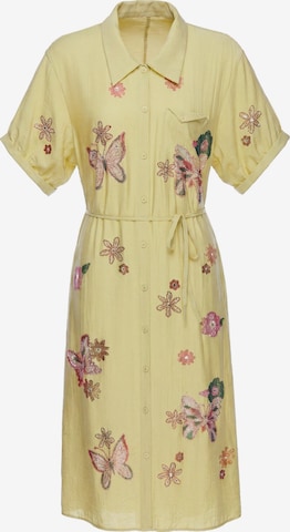 faina Shirt dress 'Glow' in Yellow: front