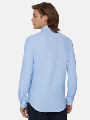 Boggi Milano Slim fit Zakelijk overhemd in Blauw