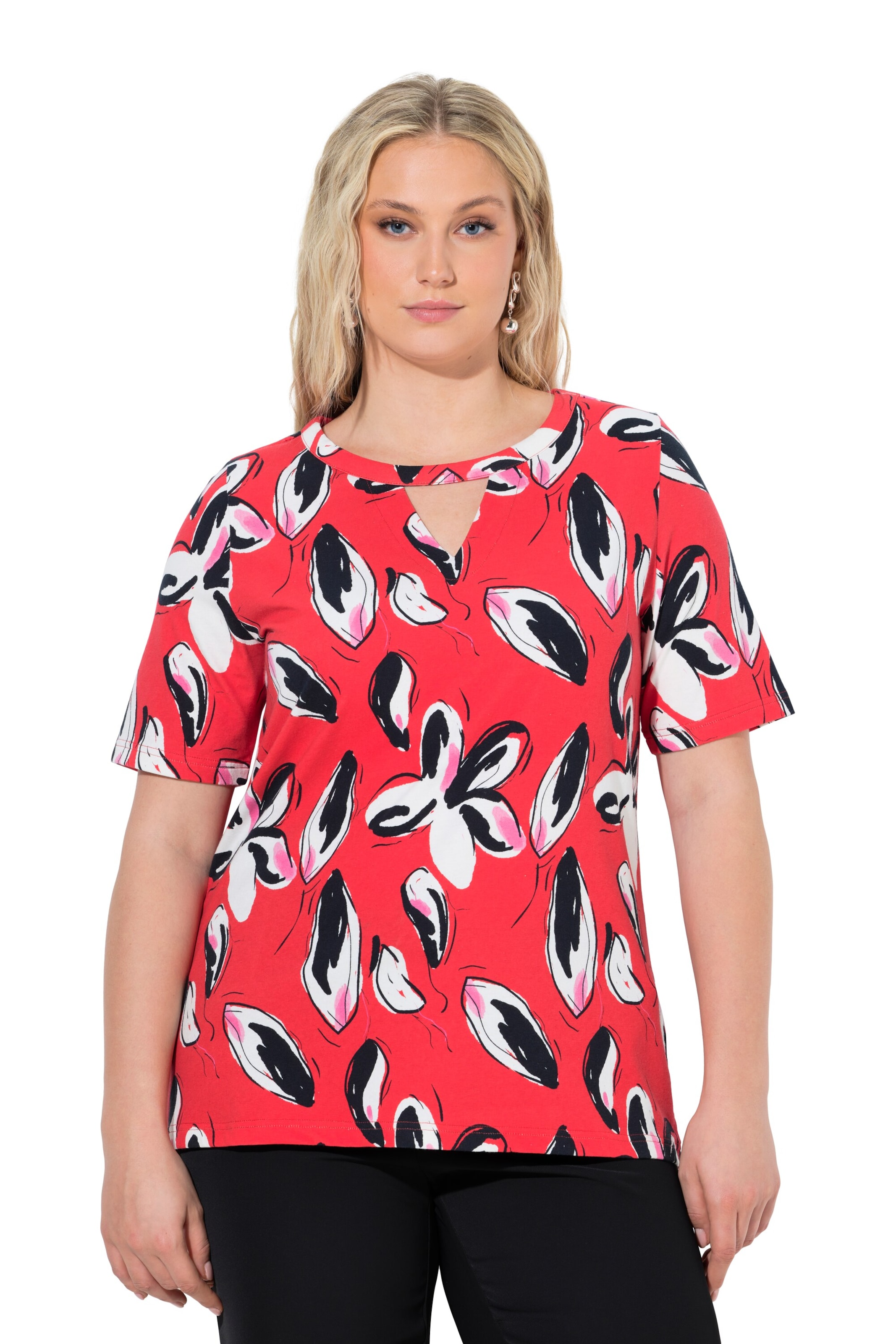 T-shirt Ulla Popken en rouge : devant