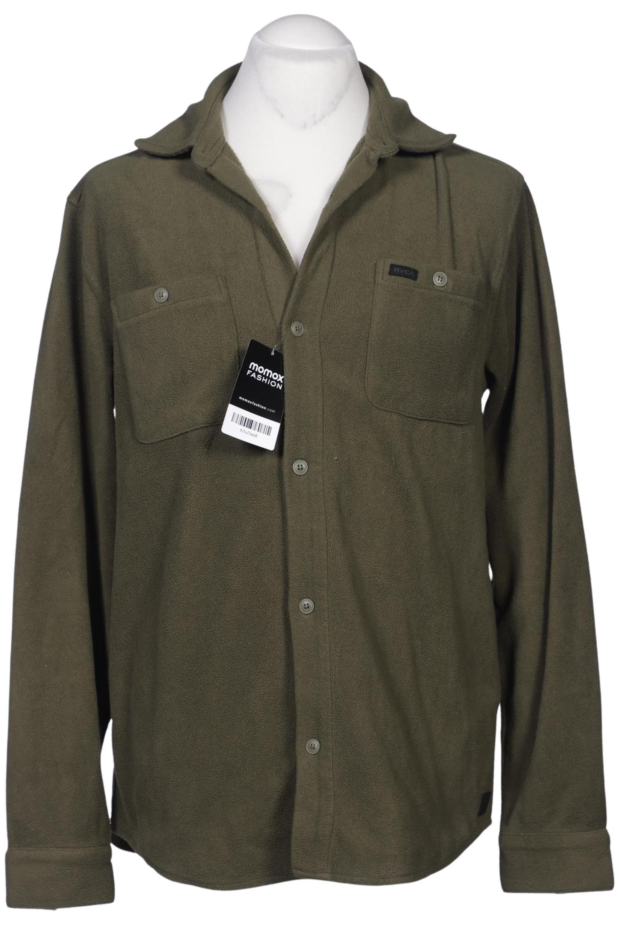 RVCA Button Up Shirt in M in Green: front