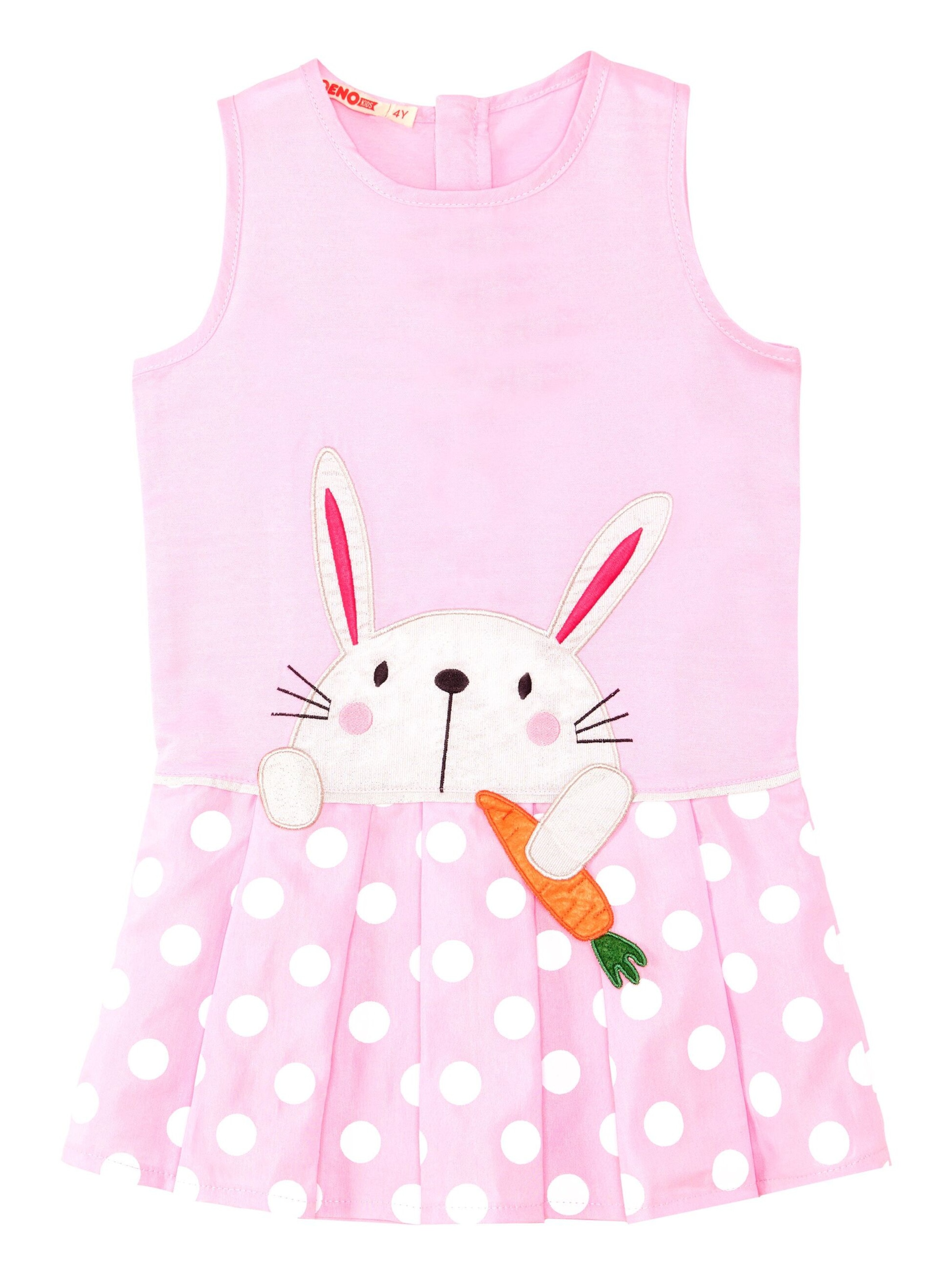 Abito 'Carrot Love' di Denokids in rosa: frontale