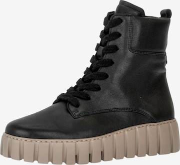 Stivaletto stringato di GABOR in nero: frontale