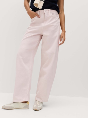 Marks & Spencer Baggy Jeans in Beige: voorkant