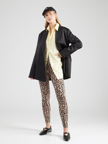 Skinny Leggings de la Sublevel pe maro