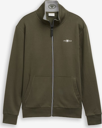 TOM TAILOR Ζακέτα φούτερ σε πράσινο: μπροστά