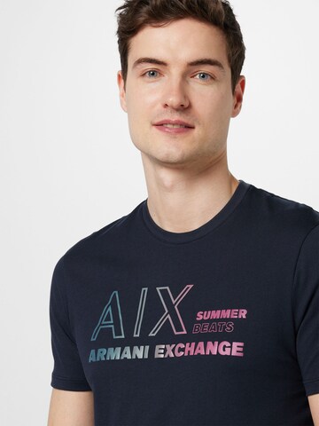 ARMANI EXCHANGE Тениска в синьо