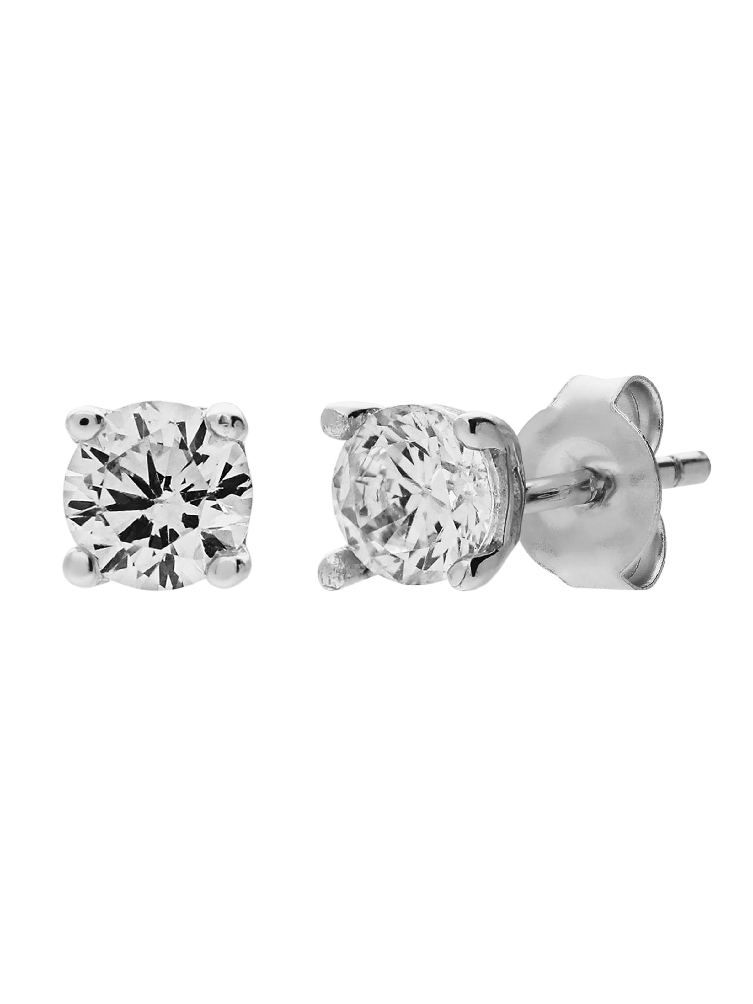 Boucles d'oreilles Lucardi en argent : devant