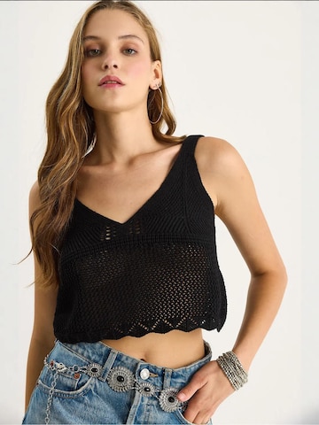 Tops en tricot Bianco Lucci en noir : devant