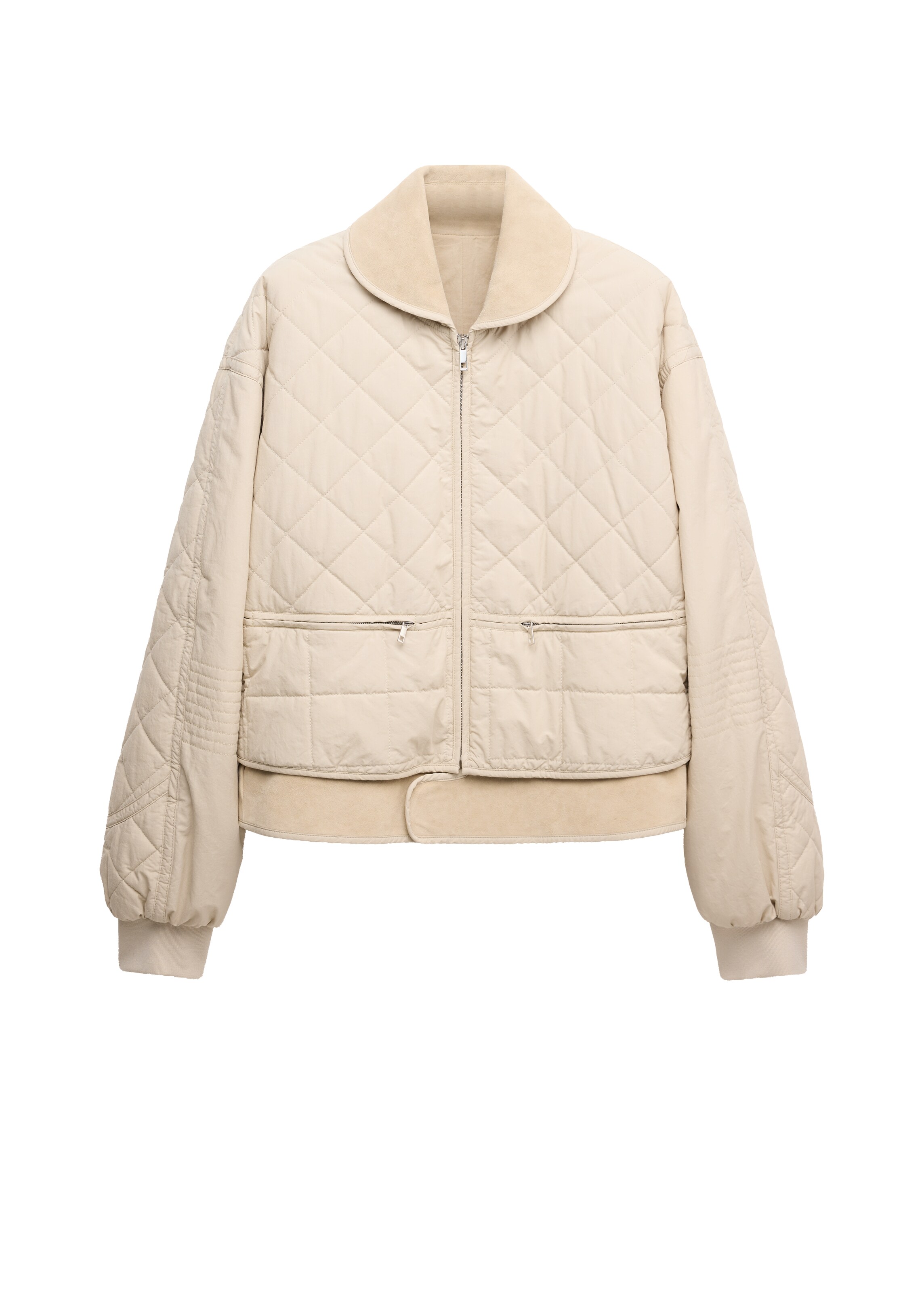 Veste mi-saison MANGO en beige : devant