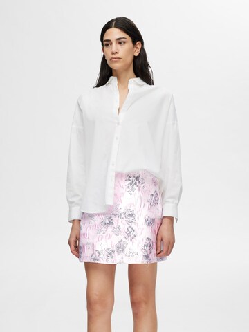 Jupe SELECTED en rose : devant
