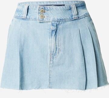 HOLLISTER Skirt 'APAC DENIM LR MICRO PLEATED MINI' in Blue: front