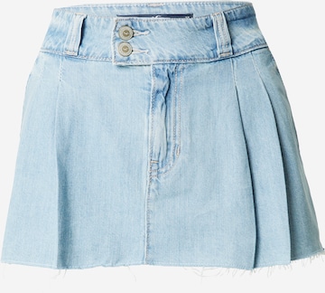 HOLLISTER Skirt 'APAC DENIM LR MICRO PLEATED MINI' in Blue: front