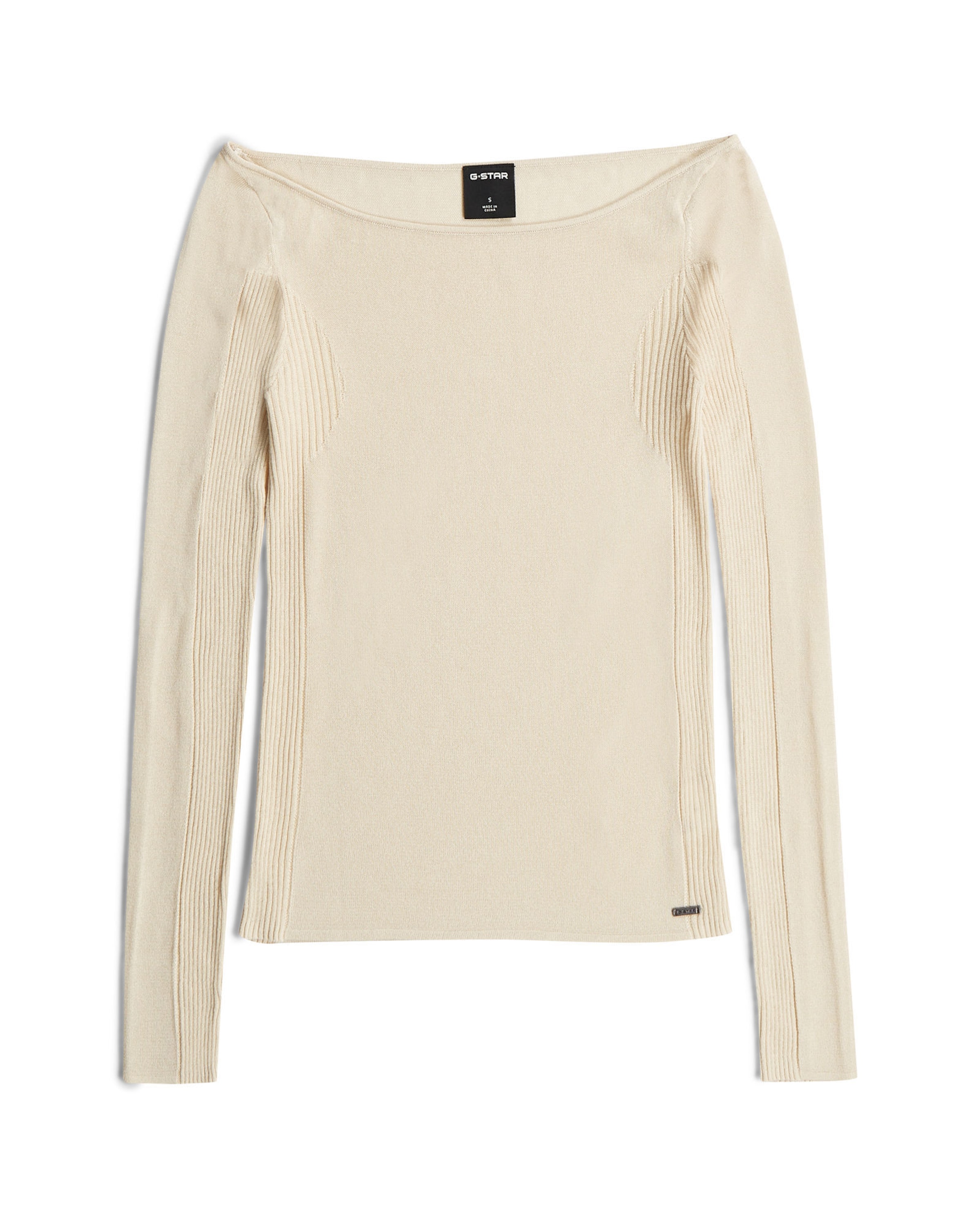 Pull-over 'Engineered Sheer Slim Knit' G-STAR en blanc : devant