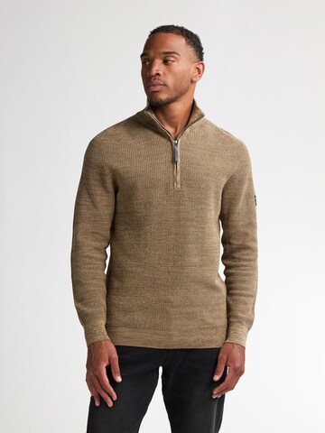Petrol Industries Sweater 'Maille Nashville' in Brown: front