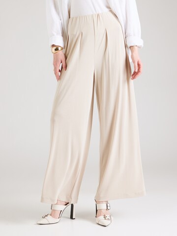 ABOUT YOU - Pierna ancha Pantalón plisado 'Polly' en beige: frente
