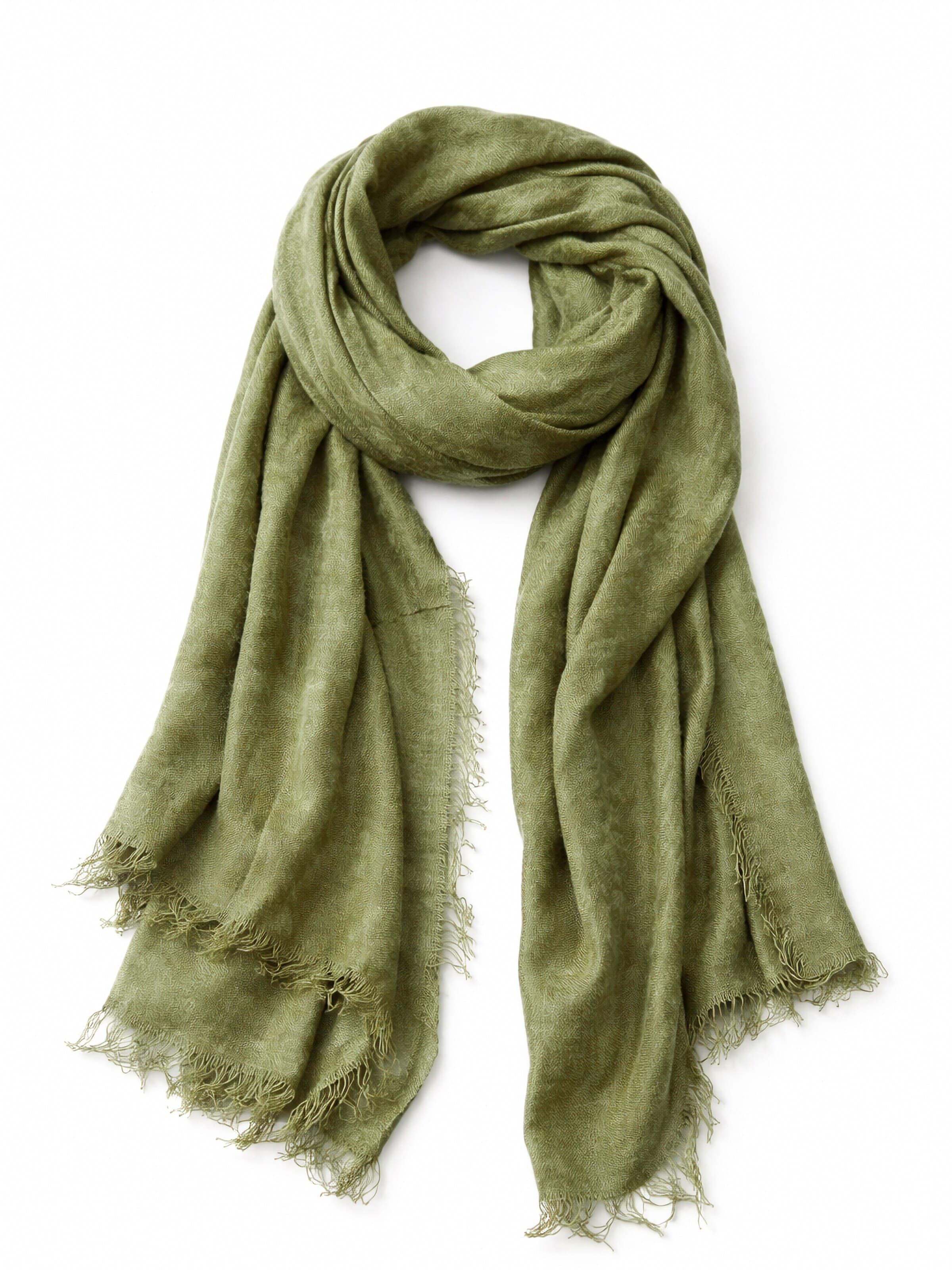 COLLEZIONE ALESSANDRO Scarf 'Schmeichler' in Green: front