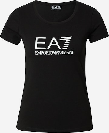 Tricou de la EA7 Emporio Armani pe negru: față