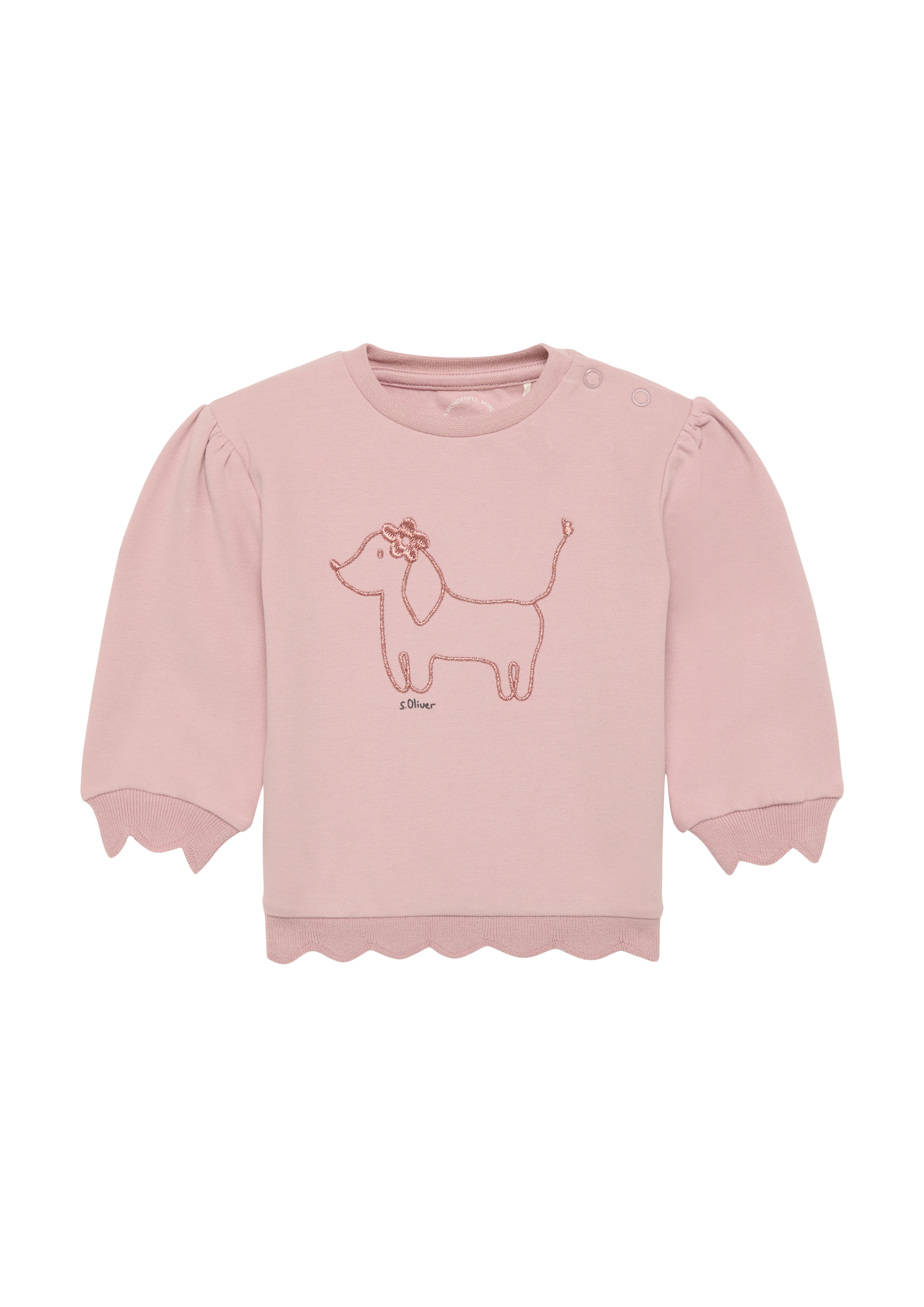 Sweat-shirt s.Oliver en rose : devant