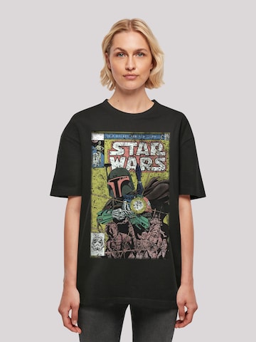 T-shirt oversize 'Star Wars Boba Fett Comic' F4NT4STIC en noir : devant