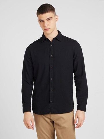 Coupe slim Chemise 'JJJOSHUA' JACK & JONES en noir : devant