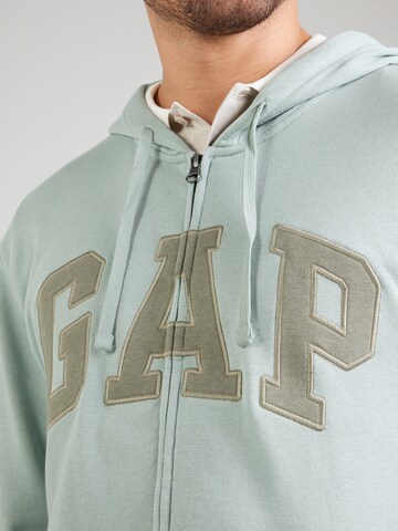 GAP - Sudadera con cremallera en verde