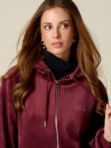 oltre - Sudadera con cremallera en rojo