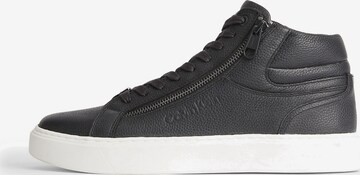 Calvin Klein High-Top Sneakers in Black: front