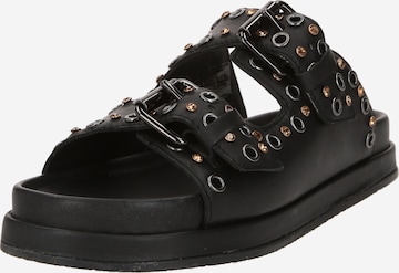 PS Poelman Muiltjes 'Mag' in Zwart: voorkant