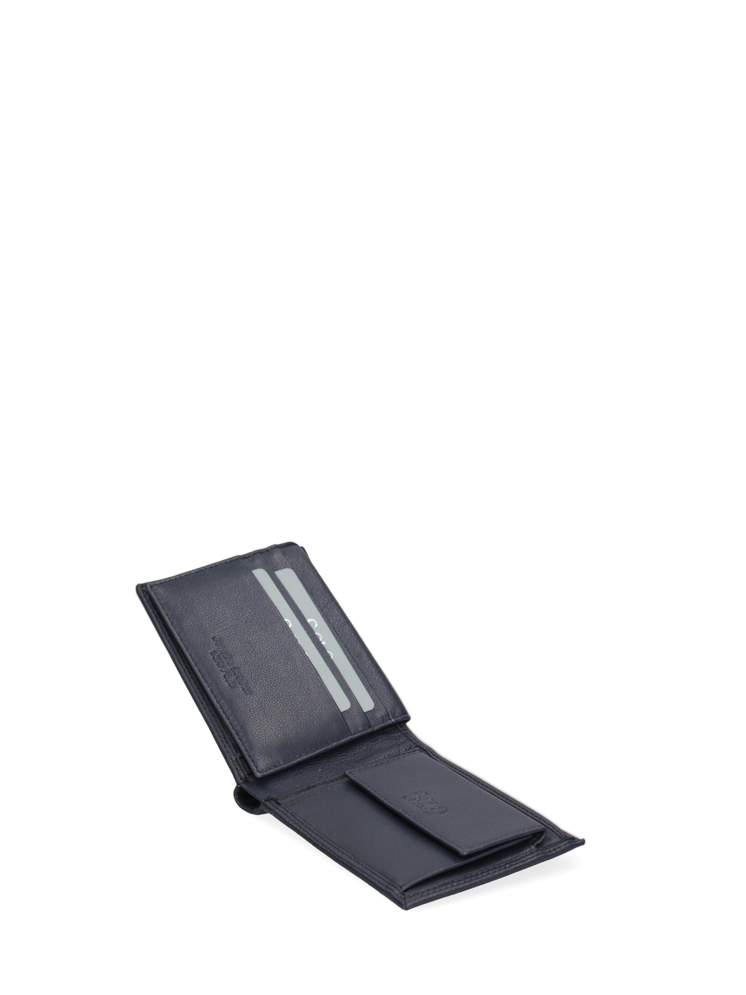 Portamonete 'Portafoglio Uomo Vera Pelle - Solo Soprani Slim Compatto 12x9,5 cm' di Solo Soprani in blu