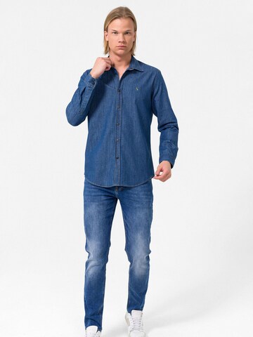 Regular fit Cămașă de la By Diess Collection pe albastru