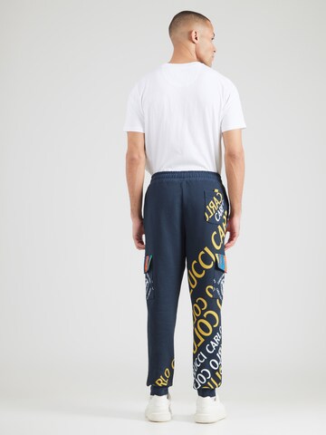 Carlo Colucci Tapered Cargobroek in Blauw: terug