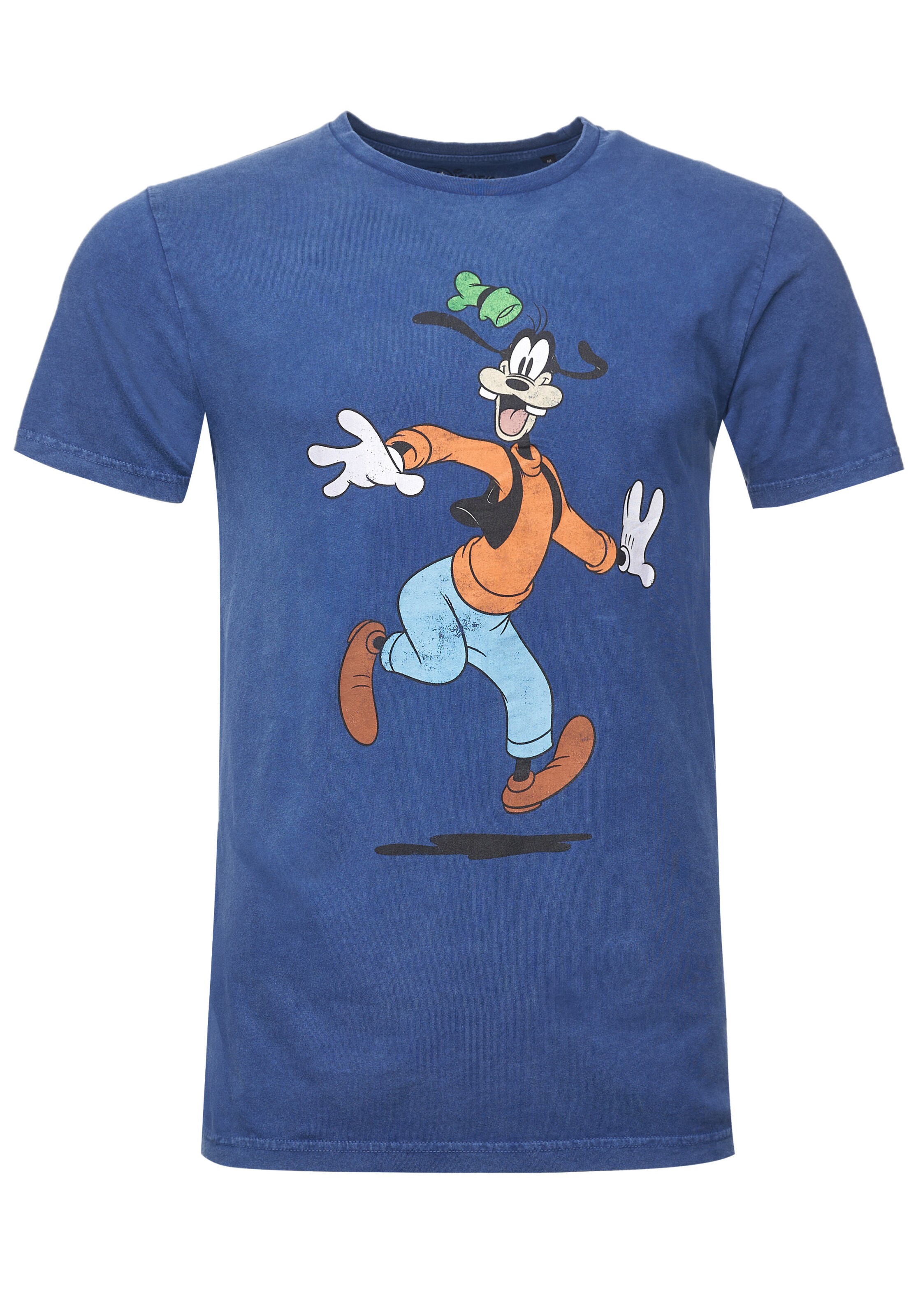 Recovered Shirt 'Disney Excited Goofy' in Blue: front
