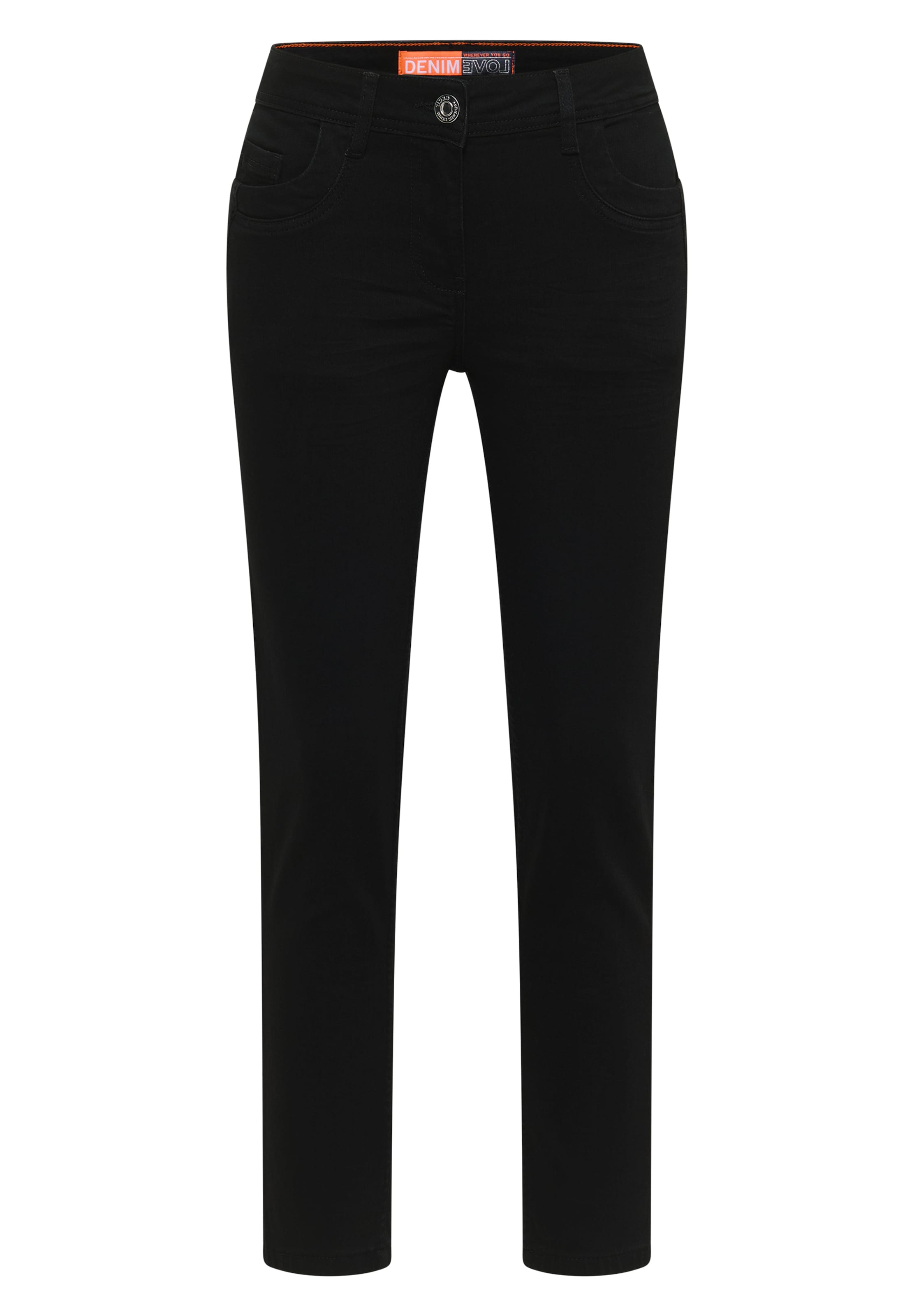 CECIL Slimfit Jeans in Schwarz: Vorderseite